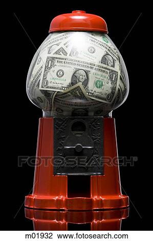 gumball machine full of money View Large Photo Image Stock Image - gumball machine full of money. Fotosearch