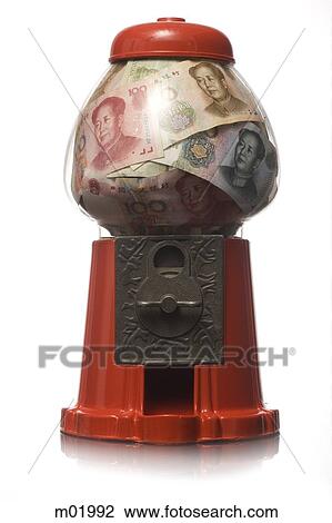 gumball machine full of money View Large Photo Image Stock Image - gumball machine full of money. Fotosearch