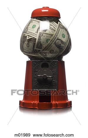 gumball machine full of money View Large Photo Image Stock Photo - gumball machine full of money. Fotosearch
