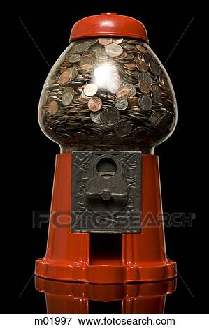 gumball machine full of money View Large Photo Image Stock Photo - gumball machine full of money. Fotosearch