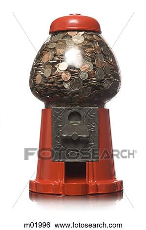 Stock Photograph - gumball machine full of money. Fotosearch