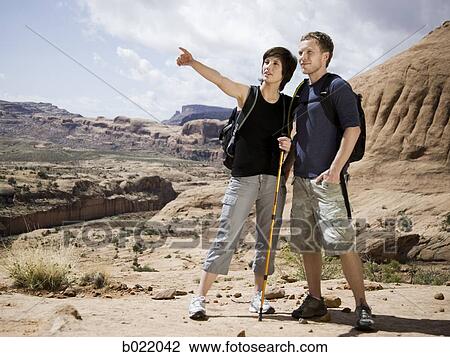 hikers in the desert View Large Photo Image Stock Image - hikers in the desert. Fotosearch