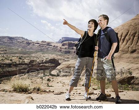 hikers in the desert View Large Photo Image Stock Image - hikers in the desert. Fotosearch