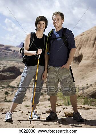 hikers in the desert View Large Photo Image Stock Photo - hikers in the desert. Fotosearch