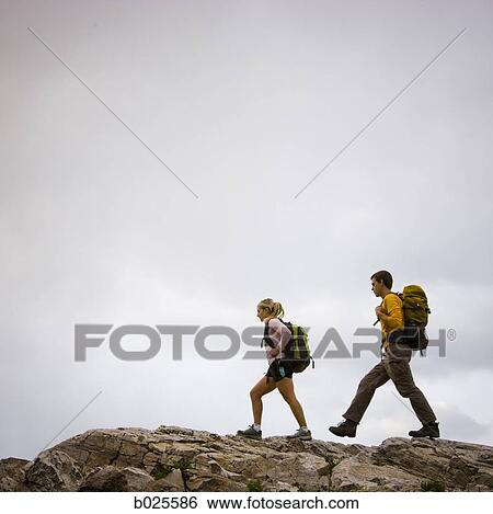 hikers on a ridge View Large Photo Image Stock Photograph - hikers on a ridge. Fotosearch