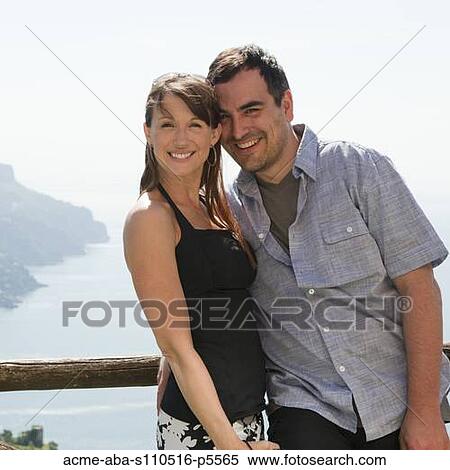 Stock Photography - Italy, Amalfi Coast, Ravello, Portrait of smiling mature couple. Fotosearch