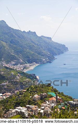 Italy, Amalfi Coast, Ravello, Scenic view of town, high angle view View Large Photo Image Stock Photo - Italy, Amalfi Coast, Ravello, Scenic view of town, high angle view. Fotosearch