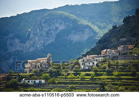Italy, Amalfi Coast, Ravello, Town building on hill View Large Photo Image Stock Image - Italy, Amalfi Coast, Ravello, Town building on hill. Fotosearch