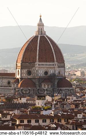 Stock Image - Italy, Florence, Dome of Duomo cathedral. Fotosearch