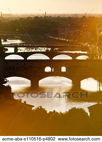 Italy, Florence, Ponte Vecchio and River Arno at sunset View Large Photo Image Stock Image - Italy, Florence, Ponte Vecchio and River Arno at sunset. Fotosearch