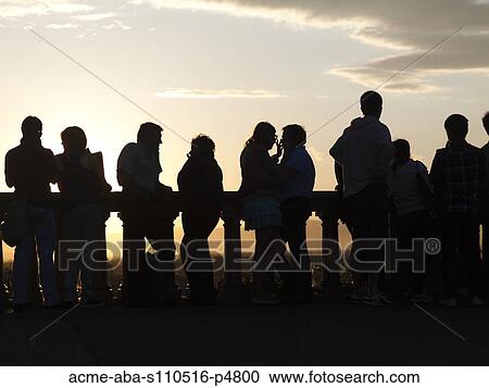 Italy, Florence, Tourists at lookout point at sunset View Large Photo Image Stock Image - Italy, Florence, Tourists at lookout point at sunset. Fotosearch