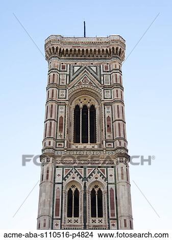 Picture - Italy, Florence, Tower in old town. Fotosearch