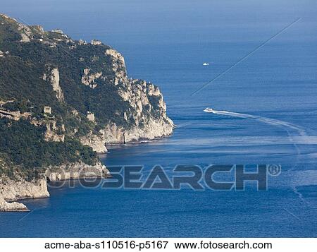 Italy, Ravello, Palazzo Sasso, Elevated view of coastline View Large Photo Image Stock Photo - Italy, Ravello, Palazzo Sasso, Elevated view of coastline. Fotosearch