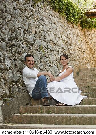 Italy, Ravello, Portrait of mature couple sitting on stairs View Large Photo Image Stock Image - Italy, Ravello, Portrait of mature couple sitting on stairs. Fotosearch