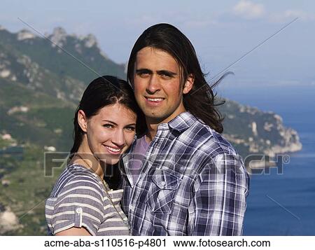Italy, Ravello, Portrait of young couple at coast View Large Photo Image Stock Image - Italy, Ravello, Portrait of young couple at coast. Fotosearch