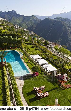 Italy, Ravello, Terrace with outdoor pool on hill View Large Photo Image Picture - Italy, Ravello, Terrace with outdoor pool on hill. Fotosearch
