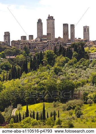 Stock Image - Italy, Towers of old town. Fotosearch