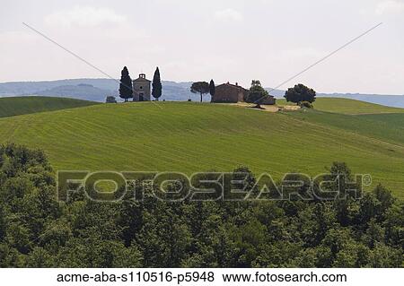 Stock Photo - Italy, Tuscany, Val D'Orcia, Landscape. Fotosearch