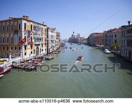Italy, Venice, Boats on canal in city View Large Photo Image Stock Photograph - Italy, Venice, Boats on canal in city. Fotosearch