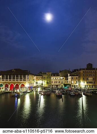 Stock Photograph - Italy, Venice cityscape at dusk. Fotosearch