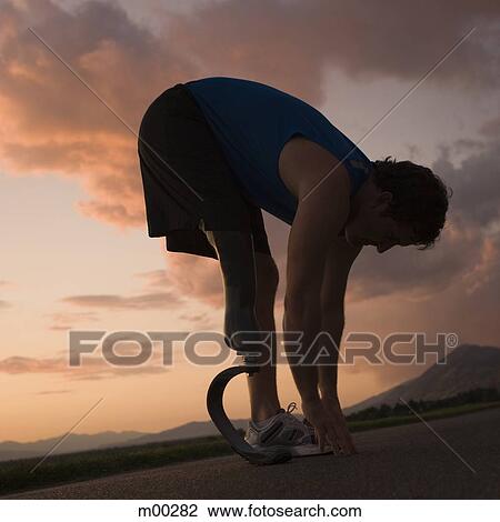 jogger with a right below knee prosthetic running leg View Large Photo Image Stock Image - jogger with a right below knee prosthetic running leg. Fotosearch