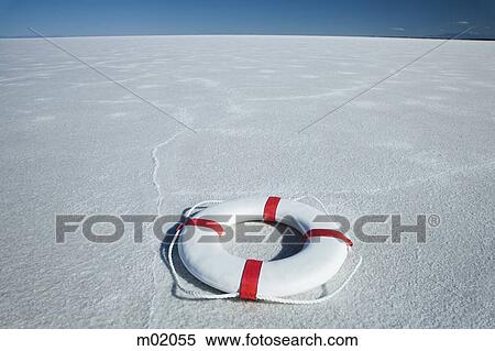 Stock Photography - life preserver in the middle of nowhere. Fotosearch