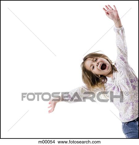 Picture - little girl having fun. Fotosearch