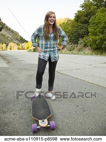 Stock Photo - Long boarders. Fotosearch