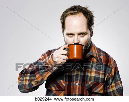 man drinking coffee View Large Photo Image Picture - man drinking coffee. Fotosearch