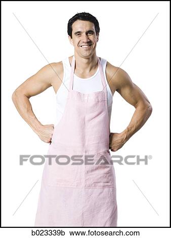 man in an apron View Large Photo Image Stock Image - man in an apron. Fotosearch