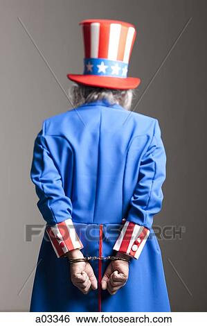 Man in Uncle Sam's costume as prisoner, studio shot View Large Photo Image Stock Photograph - Man in Uncle Sam's costume as prisoner, studio shot. Fotosearch