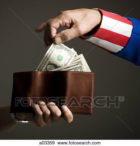 Man in Uncle Sam's costume taking money from wallet, studio shot View Large Photo Image Stock Photo - Man in Uncle Sam's costume taking money from wallet, studio shot. Fotosearch