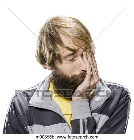 man with a beard wearing a track jacket View Large Photo Image Stock Image - man with a beard wearing a track jacket. Fotosearch