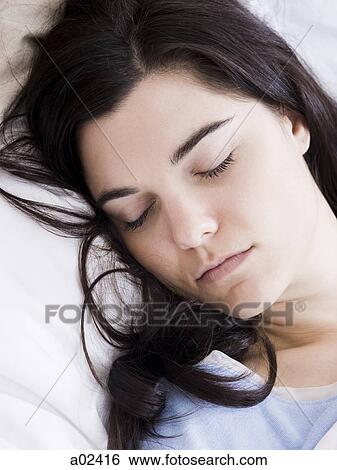 Orem, Utah, USA, young woman sleeping, close-up View Large Photo Image Stock Photograph - Orem, Utah, USA, young woman sleeping, close-up. Fotosearch