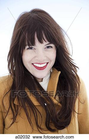 Orem, Utah, USA, young woman wearing red lipstick smiling, portrait View Large Photo Image Stock Image - Orem, Utah, USA, young woman wearing red lipstick smiling, portrait. Fotosearch