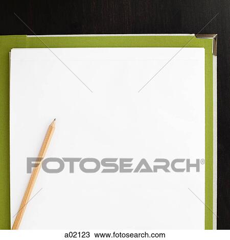 Pencil and blank paper on file View Large Photo Image Stock Image - Pencil and blank paper on file. Fotosearch