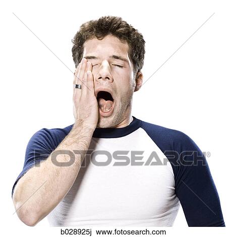 Stock Image - person just waking up. Fotosearch