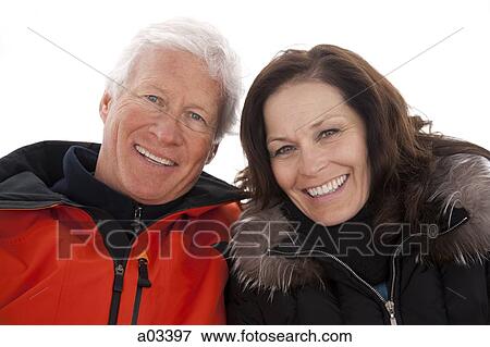 Stock Photo - Portrait of mature couple. Fotosearch