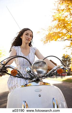 Provo, USA, Utah, Young woman on motorcycle View Large Photo Image Stock Image - Provo, USA, Utah, Young woman on motorcycle. Fotosearch