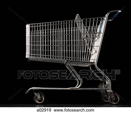 Shopping cart, side view View Large Photo Image Stock Photo - Shopping cart, side view. Fotosearch