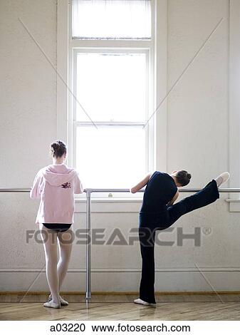 Springville, Utah, USA, Ballet dancers (10-11, 12-13) stretching View Large Photo Image Stock Image - Springville, Utah, USA, Ballet dancers (10-11, 12-13) stretching. Fotosearch