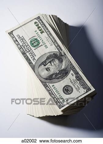 Stack of one hundred dollar bills View Large Photo Image Stock Image - Stack of one hundred dollar bills. Fotosearch