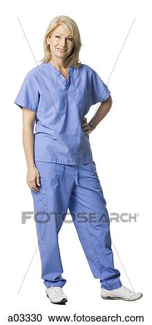 Studio portrait of female nurse View Large Photo Image Stock Image - Studio portrait of female nurse. Fotosearch