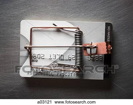 Stock Image - Studio shot of credit card trap. Fotosearch