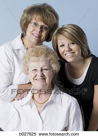 Stock Photography - three generations of women. Fotosearch