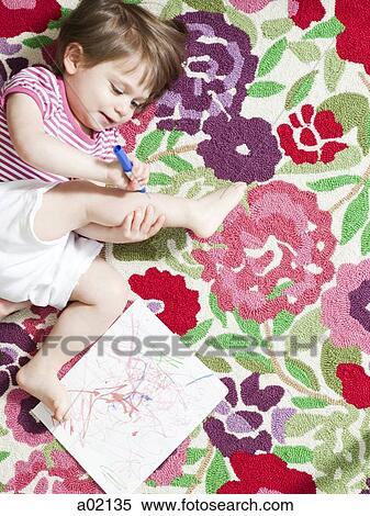 USA, California, San Francisco, girl (2-3) playing with felt tip pen View Large Photo Image Stock Photography - USA, California, San Francisco, girl (2-3) playing with felt tip pen. Fotosearch