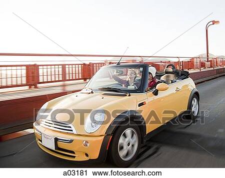 USA, California, San Francisco, yellow car on Golden Gate Bridge View Large Photo Image Stock Image - USA, California, San Francisco, yellow car on Golden Gate Bridge. Fotosearch