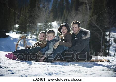 USA, Utah, Big Cottonwood Canyon, portrait of family tobogganing in mountains View Large Photo Image Stock Image - USA, Utah, Big Cottonwood Canyon, portrait of family tobogganing in mountains. Fotosearch
