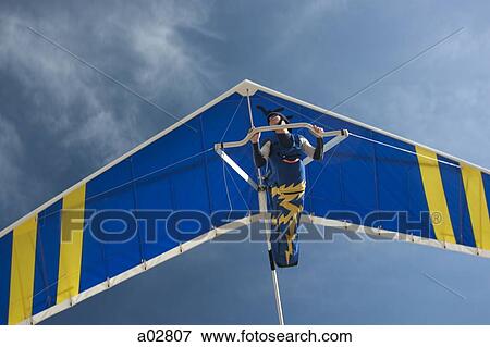 USA, Utah, Lehi, man hang-gliding View Large Photo Image Stock Photo - USA, Utah, Lehi, man hang-gliding. Fotosearch