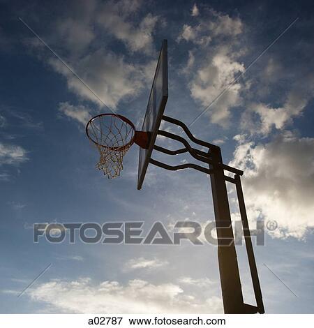 USA, Utah, Salt Lake City, basketball hoop against sky, low angle view View Large Photo Image Stock Photo - USA, Utah, Salt Lake City, basketball hoop against sky, low angle view. Fotosearch